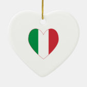 Italië Vlag Hart Rgrens Keramisch Ornament (Achterkant)