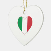 Italië Vlag Hart Rgrens Keramisch Ornament (Links)