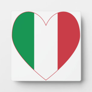 Italië Vlag Hart Rode Rand Fotoplaat
