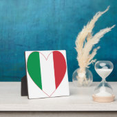 Italië Vlag Hart Rode Rand Fotoplaat (Insitu)