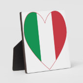 Italië Vlag Hart Rode Rand Fotoplaat (Voorkant)
