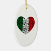 Italië Vlag Heart Keramisch Ornament (Rechts)