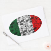 Italië Vlag Heart Ovale Sticker (Envelop)