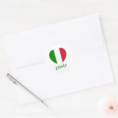 Italië Vlag Heart Ronde Sticker (Envelop)