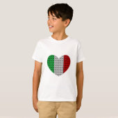 Italië Vlag Heart T-shirt (Voorkant volledig)