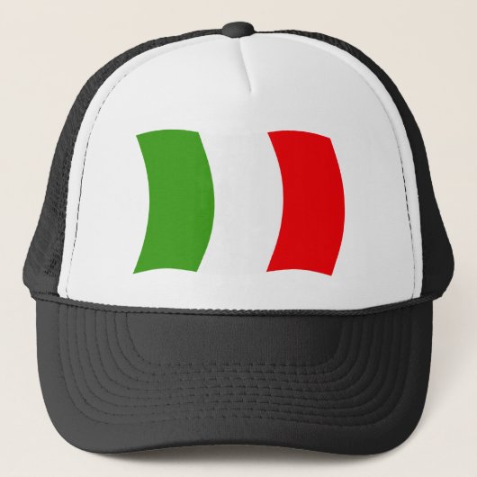 Italië Vlag Hoed Trucker Pet (Voorkant)