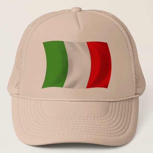 Italië Vlag Hoed Trucker Pet (Voorkant)