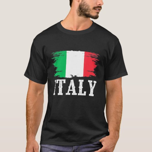 Italië Vlag I houdt van Italië T-shirt (Voorkant)