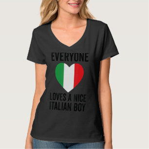 Italië Vlag iedereen houdt van een mooie Italiaans T-shirt