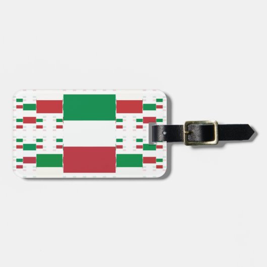 Italië Vlag in meerdere lagen 2 Bagagelabel (Voorkant horizontaal)
