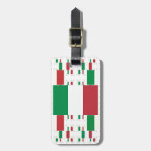 Italië Vlag in meerdere lagen 2 Bagagelabel (Voorkant verticaal)