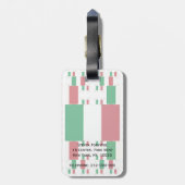 Italië Vlag in meerdere lagen 2 Bagagelabel (Achterkant verticaal)