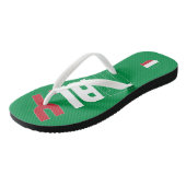 Italië Vlag Inscriptie Groen Rood Wit Twee kleuren Teenslippers (Schuin)