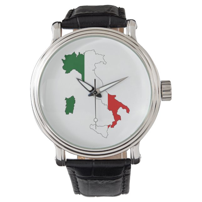 italië vlag - italiaans horloge (Voorkant)