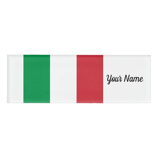 Italië vlag Italiaans patriottisch Naambadge (Voorkant)