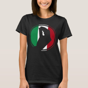 Italië Vlag Italiaans Roots Humor Italiaans Hand G T-shirt