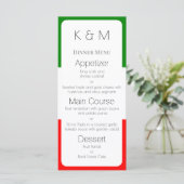 Italië Vlag Italiaanse Kleuren Menu (Staand voorkant)