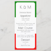 Italië Vlag Italiaanse Kleuren Menu (Voorkant)