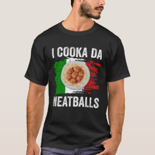 Italië Vlag Italiaanse Roots Foodie Ik Kook De Mea T-shirt