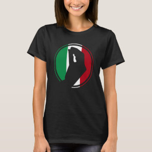 Italië Vlag Italiaanse Roots Humor  Italiaanse Han T-shirt