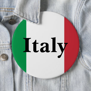 Italië Vlag Italiaanse trots Europa Land Ronde Button 6,0 Cm
