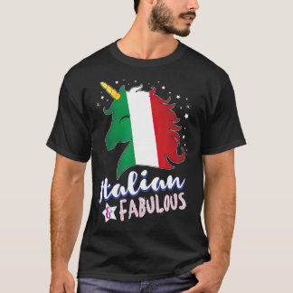 Italië Vlag Italiaanse Unicorn T-shirt