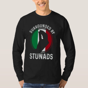 Italië Vlag Italiaanse wortels gezegde omringd doo T-shirt