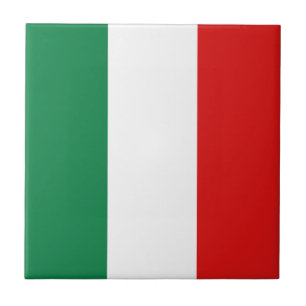 Italië - Vlag keramische tegel Tegeltje