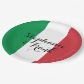 Italië vlag kleuren bruiloft papieren bordje (Gekanteld)
