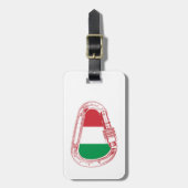 Italië Vlag klimmer Carabiner Bagagelabel (Voorkant verticaal)