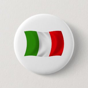 Italië Vlag Knop Ronde Button 5,7 Cm