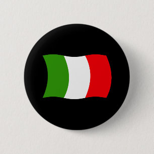 Italië Vlag Knop Ronde Button 5,7 Cm