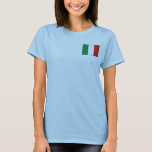Italië Vlag + Landkaart T-Shirt