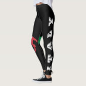 Italië Vlag Leggings - Groen Wit Rood Dames (Links)