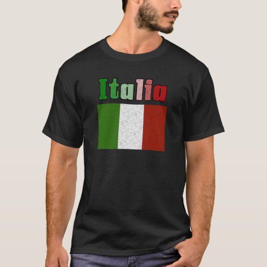 Italië  vlag Mannen T-Shirts (Voorkant)