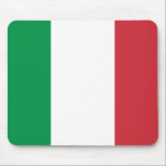 Italië vlag muismat<br><div class="desc">Italië vlag kleuren: rood,  wit,  groen</div>
