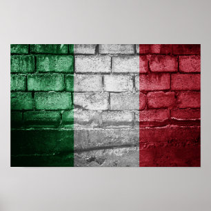 Italië vlag muur poster
