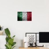 Italië vlag muur poster (Thuiskantoor)