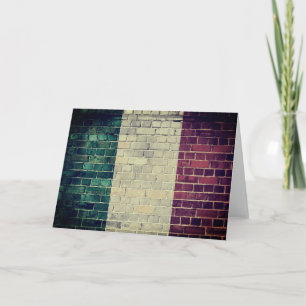 Italië vlag op de muur Kaart