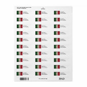 Italië Vlag op oude houten korrels Etiket (Full Sheet)
