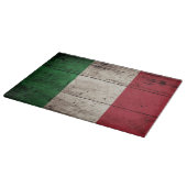 Italië Vlag op oude houten korrels Snijplank (Hoek)