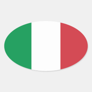 Italië Vlag Ovale Sticker