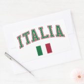 Italië + vlag rechthoekige sticker (Envelop)
