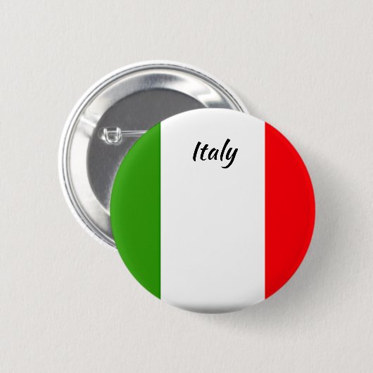 Italië Vlag Ronde Button (Voorkant /achterkant)