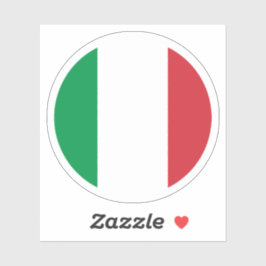 Italië Vlag Ronde Sticker