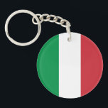 Italië Vlag Sleutelhanger<br><div class="desc">De nationale vlag van Italië.</div>