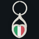 Italië Vlag Sleutelhanger<br><div class="desc">De nationale vlag van Italië.</div>