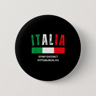 Italië Vlag Strip District Pittsburgh Pa Ronde Button 5,7 Cm