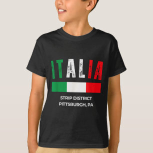 Italië Vlag Strip District Pittsburgh Pa T-shirt