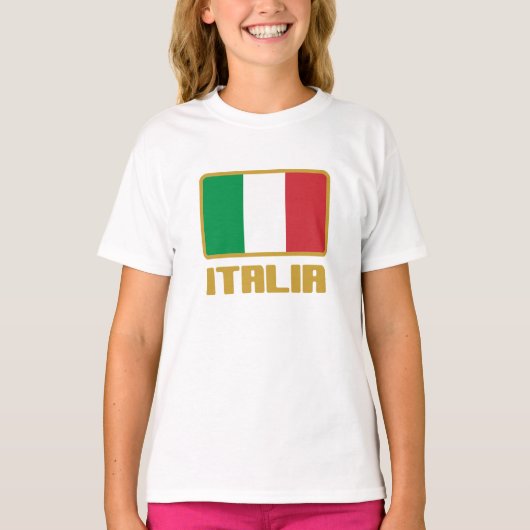 Italië Vlag T-shirt (Voorkant)